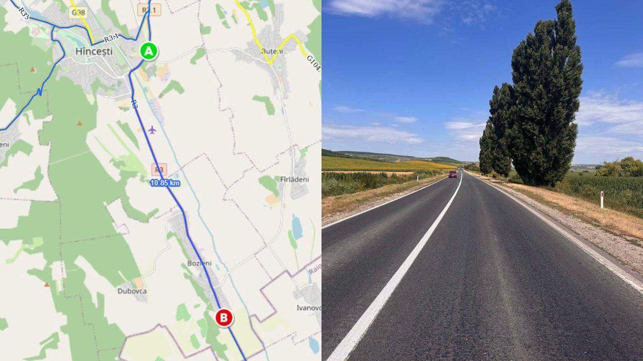 Lucrările de întreținere pe drumul care asigură legătura dintre localitățile Hîncești și Bozieni au fost finalizate