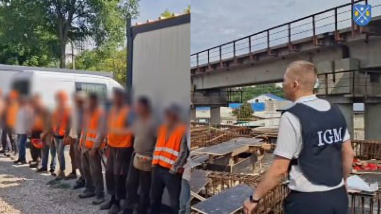 Verificări pe un șantier din Chișinău. 16 muncitori din Asia, depistați cu abateri ale legislației privind migrația